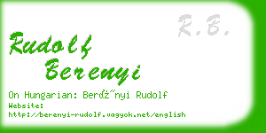 rudolf berenyi business card